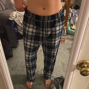 Nautica Plaid Sweatpants - Blue and White